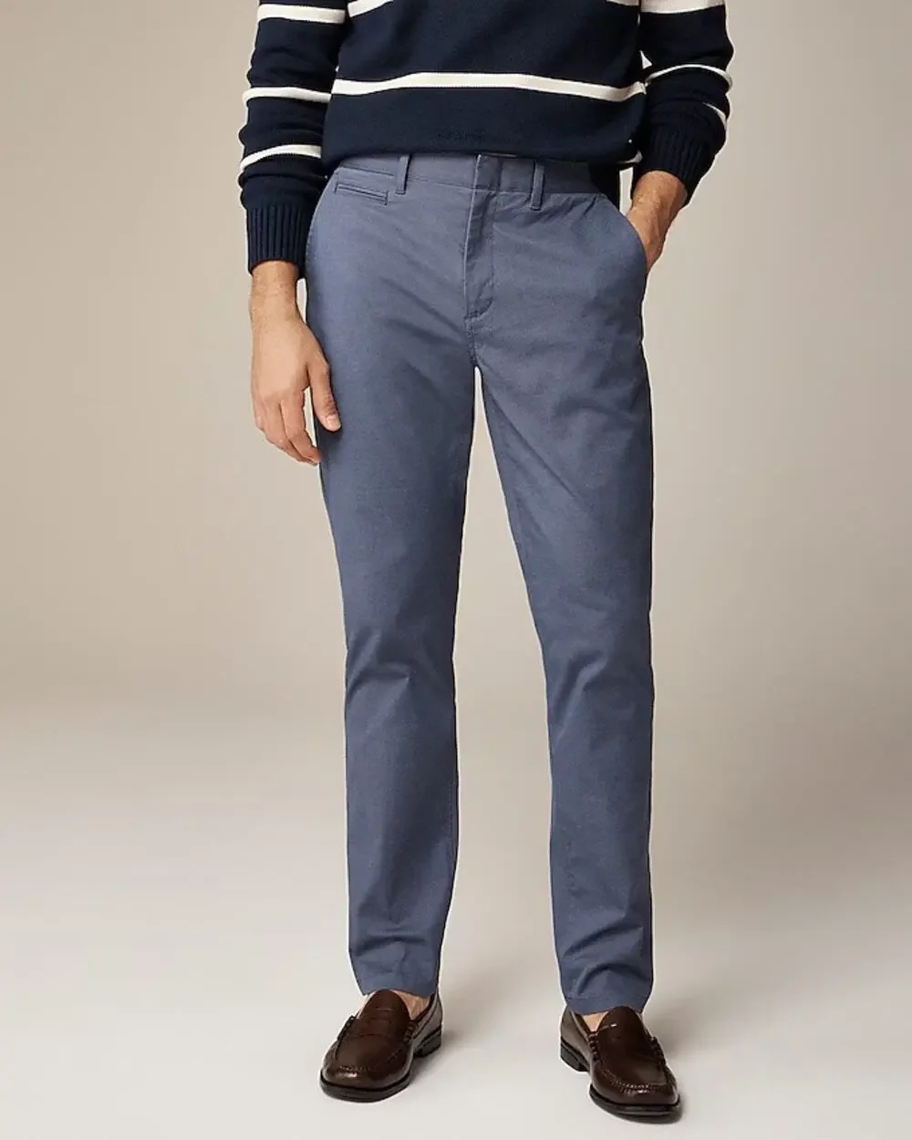 NWT J.Crew Men's 770 Straight-Fit Tech Oxford Pant Navy Oxford Blue Size 31x30